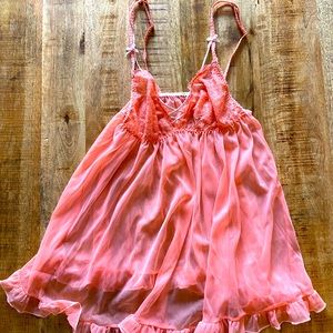 VS Victoria’s Secret Pink Flowy Babydoll Teddy